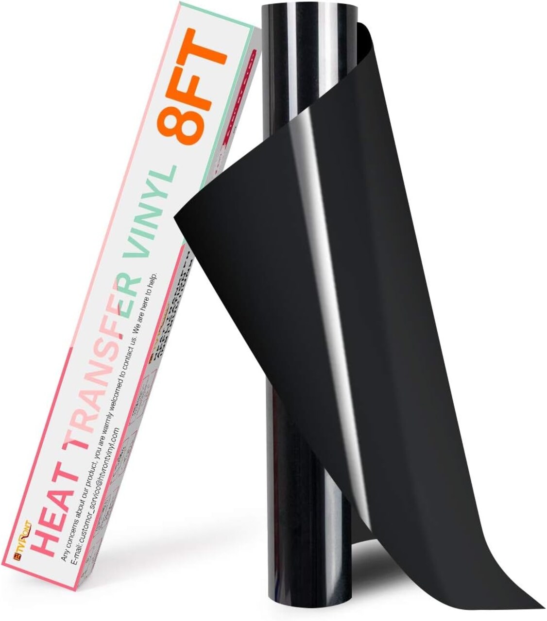 HTV Vinyl Rolls Heat Transfer Vinyl - 12" x 8ft Black HTV Vinyl for Shirts